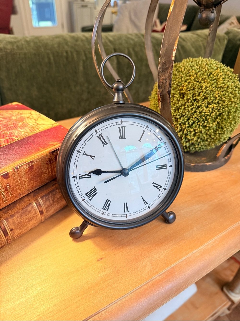 Pottery Barn Bronze Table Clock Pocket Watch - Picture 10 of 16